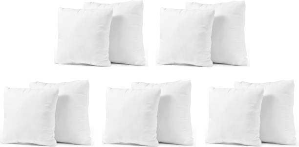 ARLAVYA Soft Polycotton Cushion Filler/Insert for Sofa,Bed,Chair, Size-12x12inches Microfibre Solid Cushion Pack of 10
