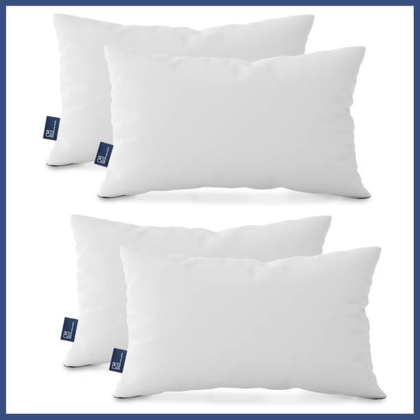 THE WOOD WHITE INDIA Microfiber Pillows Set of 4 size 18 x 28 Inches Or 46 x 71 cm Microfibre Solid Sleeping Pillow Pack of 4