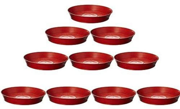 Varshney Gardening Flower Pots Bottom Base Tray/Plate/Saucer ( 8 Inch ) Plant Container Set