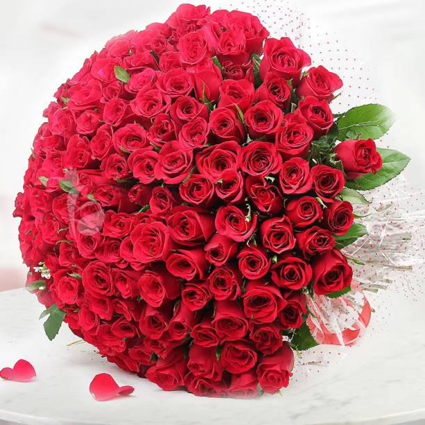 Floweraura Red Roses Bouquets, Flower Basket