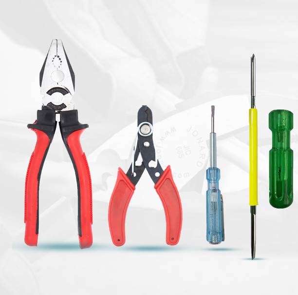 Hillgrove HGCM148M1 Combination Pilash with Wire Cutter,Line Tester,2in1 Screwdriver Lineman Plier