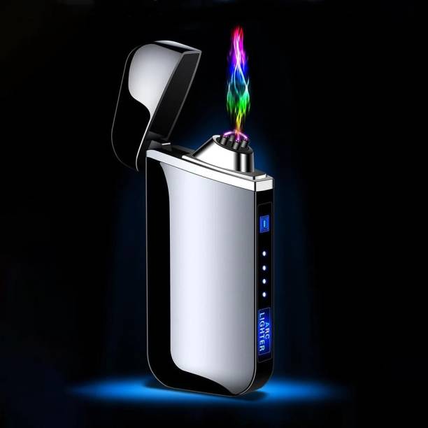 blue seed BBD Metal Case Dual Arc Plasma Flameless Windproof Pocket Lighter