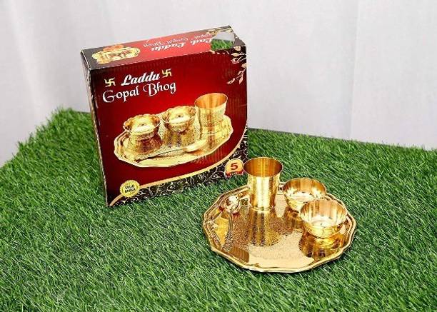 Parik Enterprises LADDU Gopal JI BHOG THALI Brass