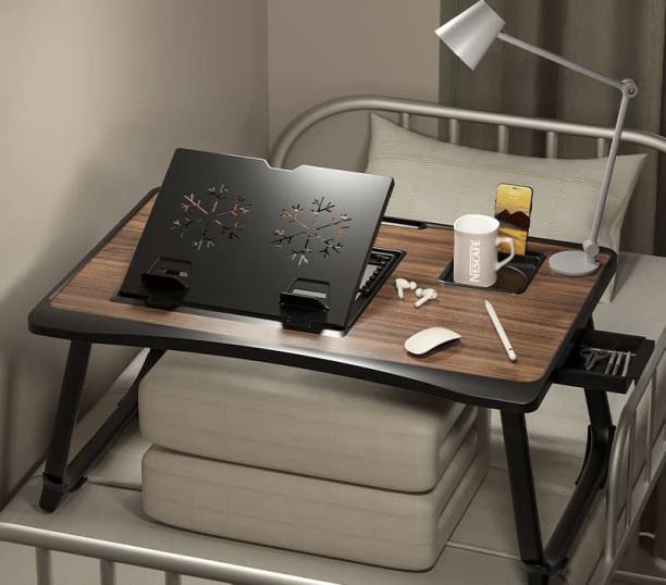 StarAndDaisy 'Bed Buddy' Laptop Desk, Portable Foldable Laptop Bed Tray Table with Drawer Metal Portable Laptop Table