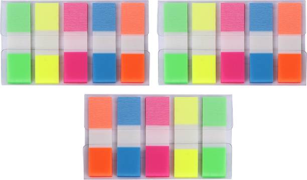 FRKB 375pc Multicolored Pop up Index Tabs Page Markers Sticky Notes 125 Sheets Index tabs, 5 Colors