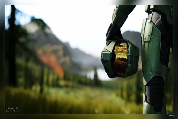 Halo Master Chief Science Fiction Military Video Game M...