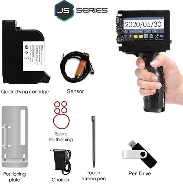 JS Series JSM100 Handheld Printer Multi-function Color Inkjet Printer (Black, Ink Cartridge)