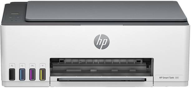 HP Smart Tank All In One 580 Multi-function WiFi Color Inkjet Printer for Print, Scan & Copy with 1 additional black ink bottle to Print Upto 12000 Black & 6000 Color Pages