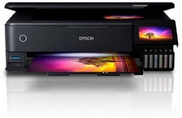 DigiTech EcoTank L8180 Multi-function WiFi Color Inkjet Printer (Black, Ink Tank, 6 Ink Bottles Included)