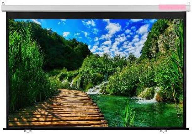 Vilro 84" Universal Wall Type No Autolock Pull Down,6Ft -Width x 4Ft -Height Ratio 4:3 Projector Screen (Width 182.88 cm x 121.92 cm Height)