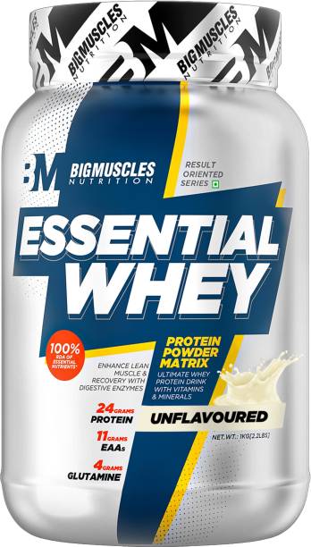 BIGMUSCLES NUTRITION Essential Whey Protein | 24g Protein with Digestive Enzymes, Vitamin & Minerals Whey Protein