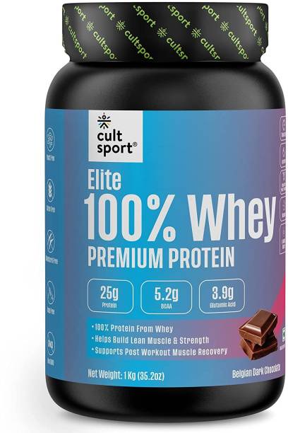 Cultsport Elite 100% Whey Isolate Blend | Belgium Dark Chocolate, 1kg Whey Protein