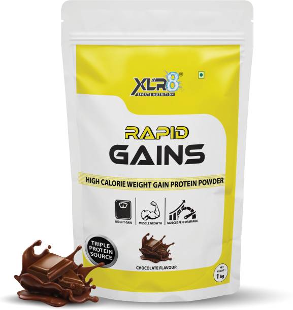 XLR8 Rapid Gains high calorie and high protein formula, Triple Protein Source Weight Gainers/Mass Gainers