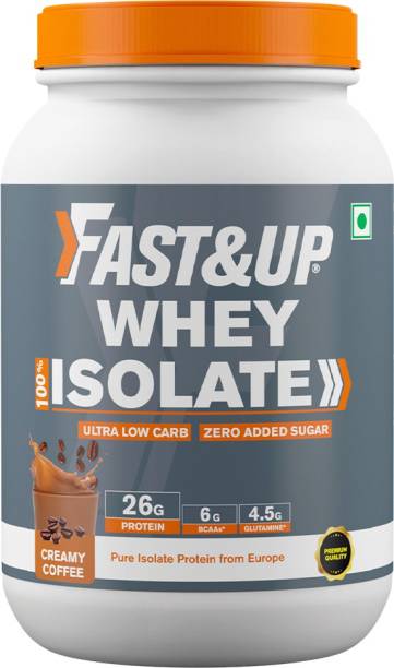 FAST&UP Whey Isolate, 26g per serving, Ultra Low Carbs, added 6g BCAA & 4.5g Glutamine Whey Protein