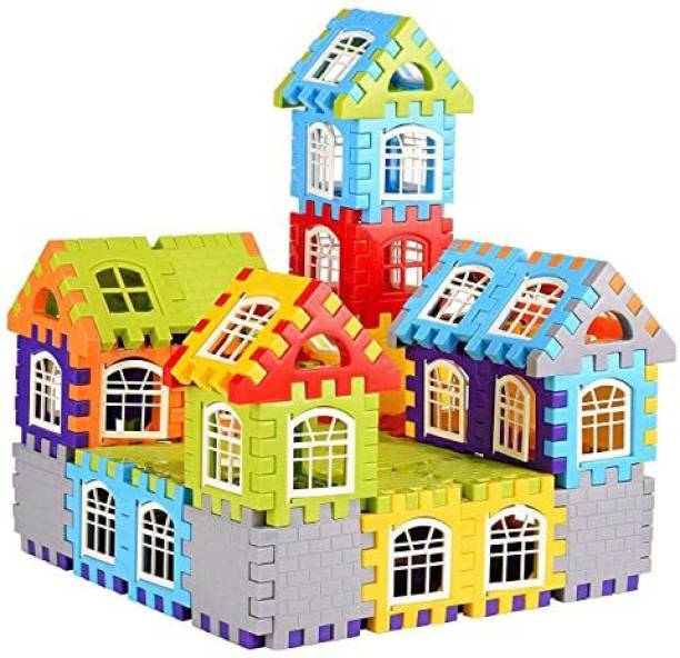 STEFFAN Building Blocks for Kids, Attractive Happy House Building Blocks with Windows
