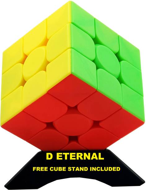 D ETERNAL Cube 3x3 High Speed Stickerless Magic Cubes Puzzle Game Toy
