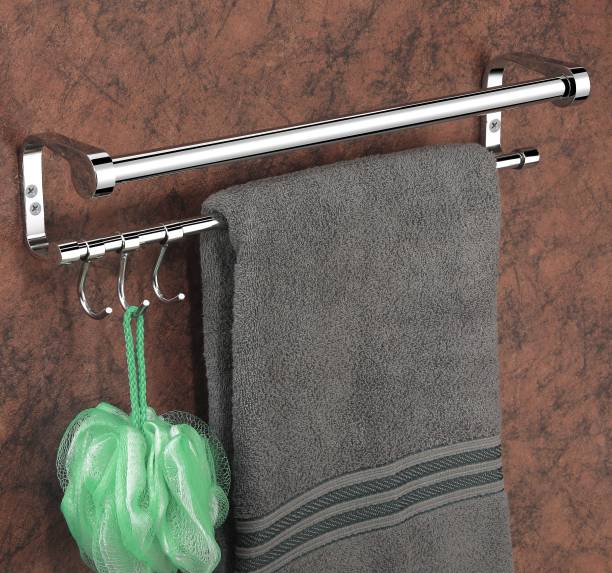 iSTAR Stainless Steel Towel Rack for Bathroom/Towel Stand/Hanger/Bathroom Accessories Stainless Steel Wall Shelf