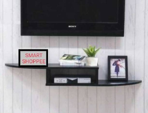 SMART SHOPPEE HOME WALL DECORE LED T.V REMOTE SET TOP BOX STAND Wooden Wall Shelf