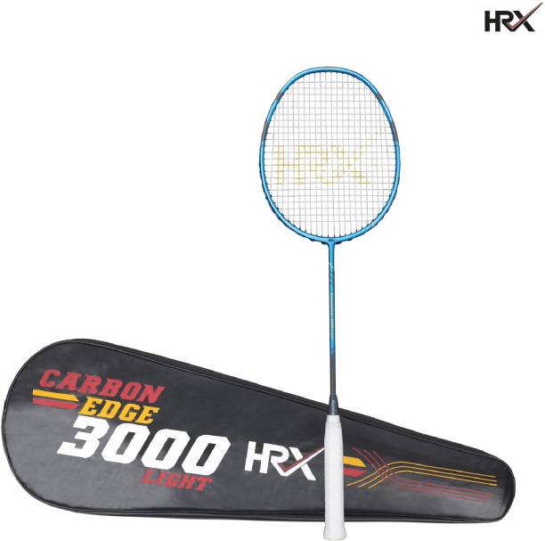 HRX Carbon Edge 3000 Light Blue Strung Badminton Racquet