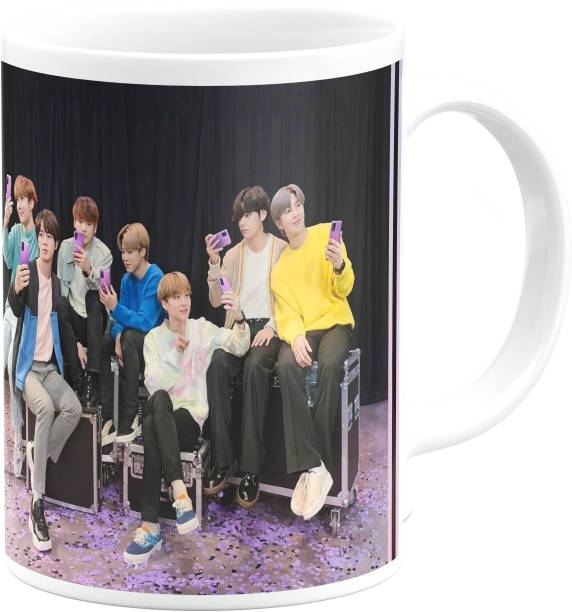 TrendoPrint NW-03 BTS Printed Coffee Mug 350ml Gift for Kids Boys Girls & Friends Mug  Set