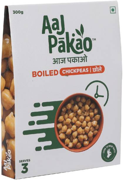 AAJPAKAO Boiled Chole / Chickpeas, Ready to Cook (1 Pack) 300 g