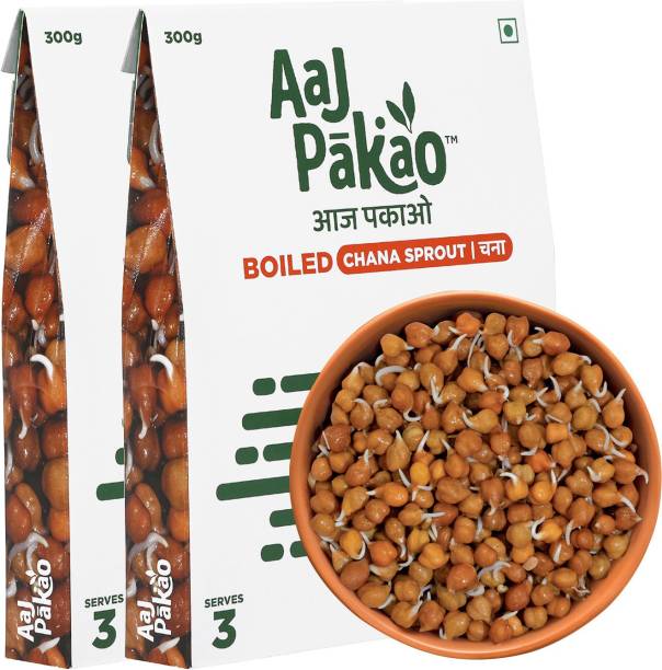 AAJPAKAO Boiled Chana Sprout, Ready to Cook (Pack of 2) 600 g