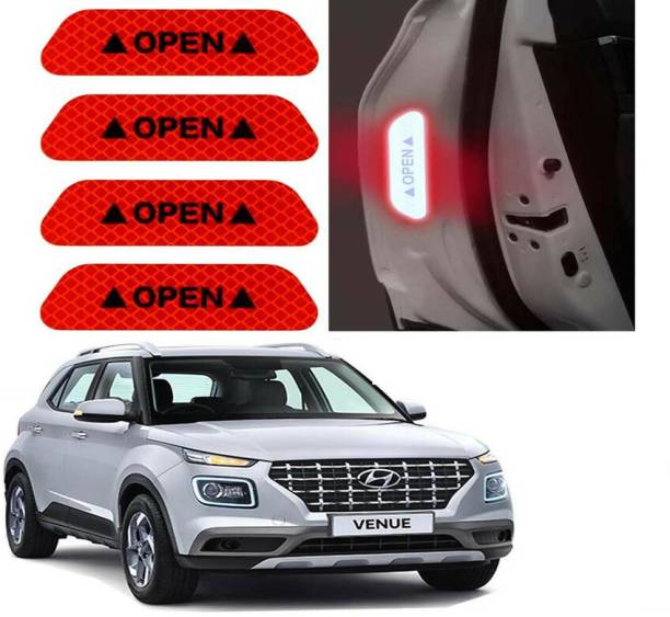 Auto E-Shopping Red Car Door Open Warning Reflective Sticker for Venue 25 mm x 0.03 m Red Reflective Tape