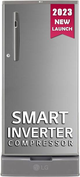 LG 185 L Direct Cool Single Door 4 Star Refrigerator with Base Drawer  with Smart Inverter Compressor, Smart Connect & Fast Ice Making