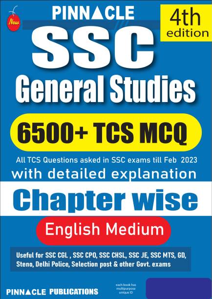 SSC General Studies 6500 TCS MCQ Chapter Wise English Medium 4th Edition