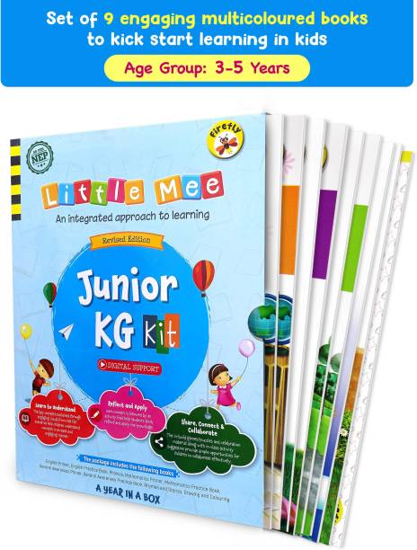 Little Mee Junior KG Kit | LKG Books | Preschool Learning For English, Maths, GK, Phonics, Rhymes, Drawing, Colouring With Worksheets | 3 To 5 Years
