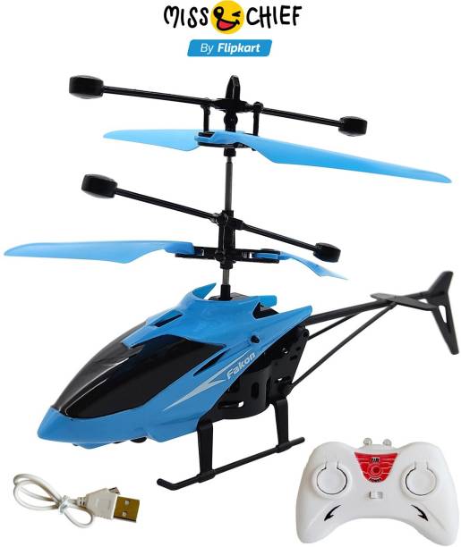 Miss & Chief by Flipkart Infrared Induction Helicopter Sensor Aircraft USB Charger 2 in 1 Flying Helicopter with Remote Control