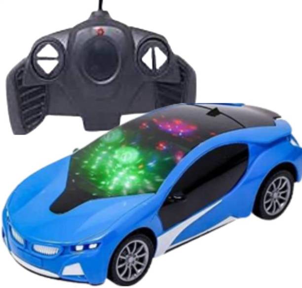 Kiddie Castle 3D Speed Racing Remote Control Car with Chargeable Batteries