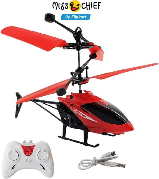 Miss & Chief by Flipkart 2 in 1 Infrared Induction Helicopter, Sensor Aircraft with USB Charger ,Flying Helicopter with Remote, 6 to 14 Years