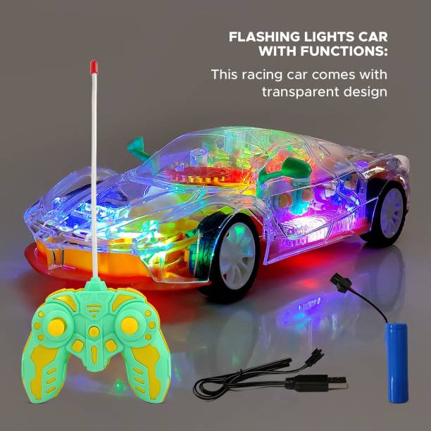 NHR Gear Simulation Remote Control Rechargeable Car, Sound & 3D Light Toys for Kids