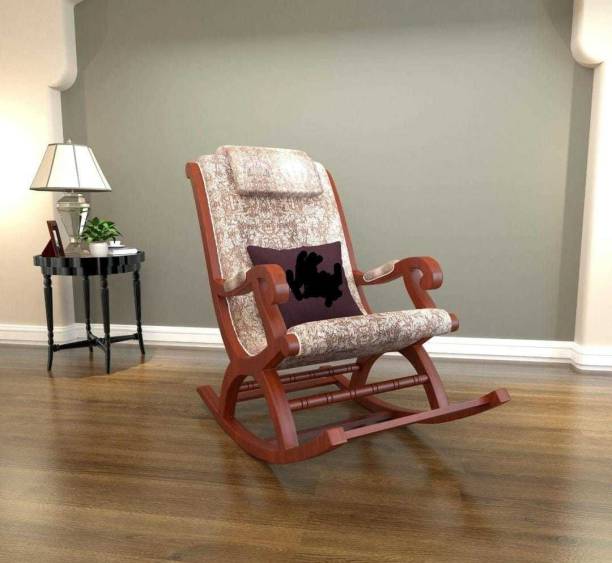 wooden luxury (Sheehsam) Rocking Chair with Footrest Rocking Chair for Easy Chair Fabric 1 Seater Rocking Chairs