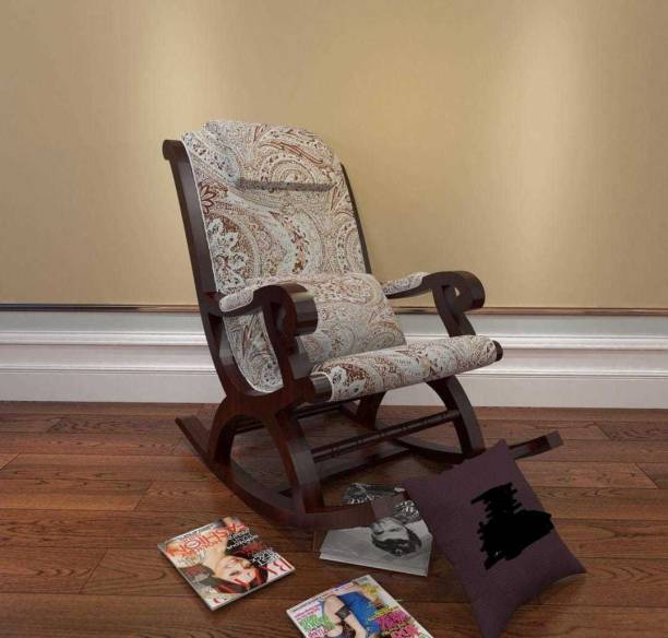 wooden luxury Rosewood (Sheehsam) Rocking Chair Cushion || Wood Rocking Chair Easy Chair Fabric 1 Seater Rocking Chairs