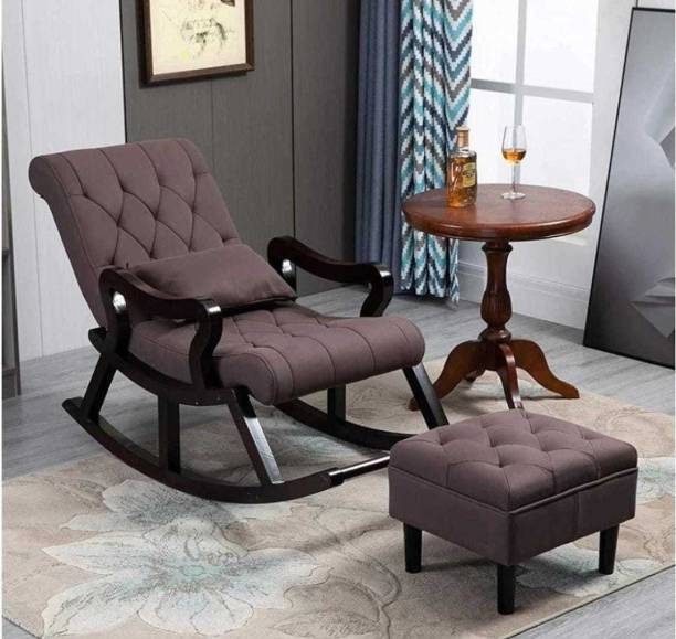 wooden luxury Rocker Rocking Chair with footrest Recliner Relaxing 1 Seater Rocking Chairs Foam 1 Seater Rocking Chairs