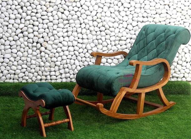 wooden luxury Fabric 1 Seater Rocking Chairs