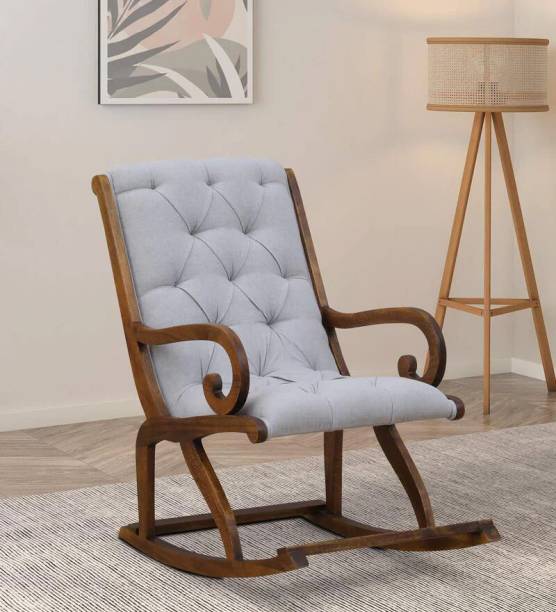 Friday Furniture Solid Wood Relax Footrest Chair For Home With Arm Rest Indoor/Outdoor/Garden Solid Wood 1 Seater Rocking Chairs