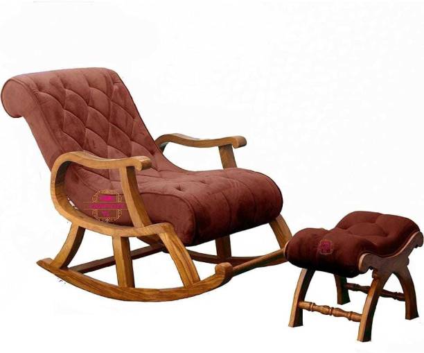 wooden luxury Fabric 1 Seater Rocking Chairs