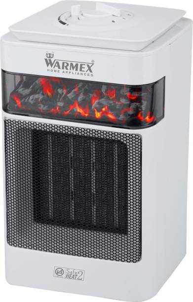 WARMEX 750/1500 Watts PTC Bonfire +(White) Fan Room Heater