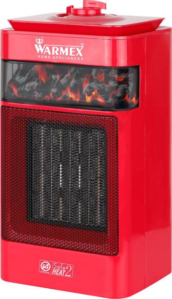 WARMEX 750/1500 Watts PTC Bonfire + (Red) Fan Room Heater