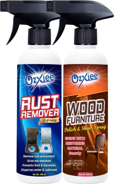 Ozxiee Rust Remover & Wood polish Shiner Combo (450+450ml) Rust Removal Solution