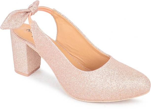 MYRA Women Pink, Brown Heels