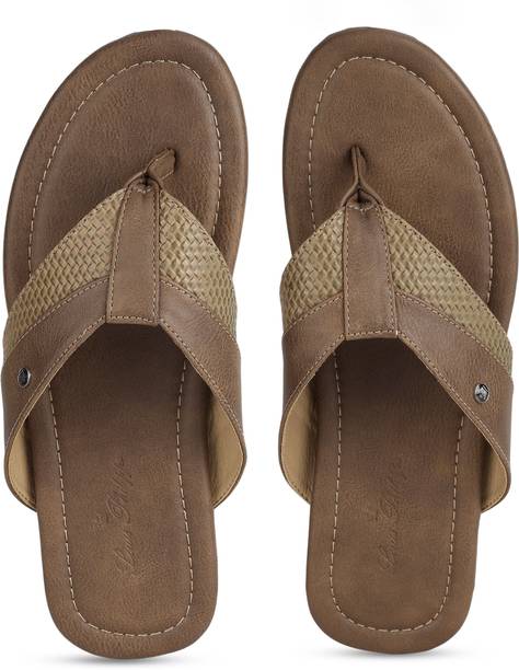 louis philippe men's leather sandals and floaters