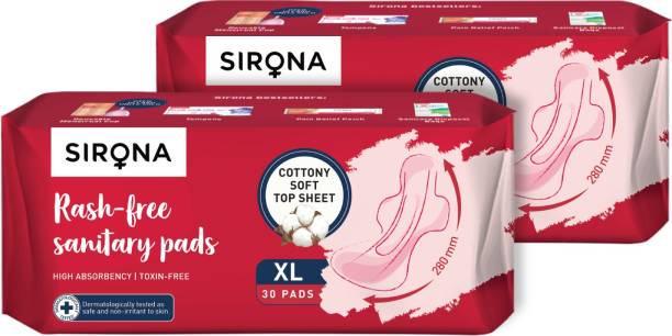 SIRONA Cottony Ultra Soft Rash Free XL Sanitary Pad
