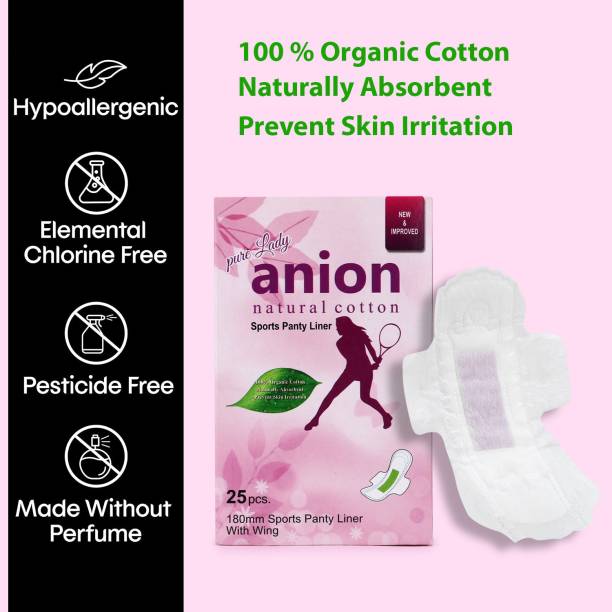 CareDone (25Pads,Packof1)Organic Cotton Ultra Sports Panty liners, Menstrual Pads. Pantyliner