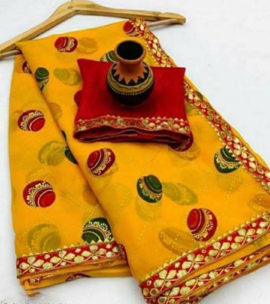 Embellished Banarasi Georgette Saree Price in India