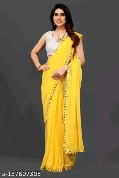 Woven Bollywood Chiffon Saree Price in India