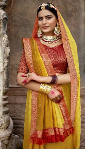 Ombre, Temple Border, Embellished Kanjivaram Chiffon Saree Price in India